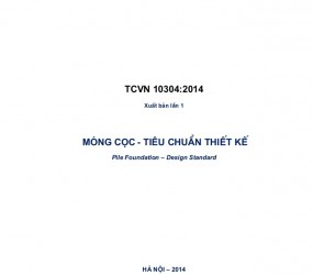 TCVN 10304:2014 - Móng cọc: Tiêu chuẩn thiết kế